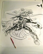 Image of DRIZZT DO'URDEN original inked drawing