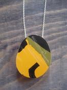 Image of Orange / Black pendent necklace