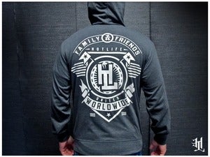 Image of *XL ONLY* HOTLIFE - "FAMILY" Zipup Hooded Longsleeve