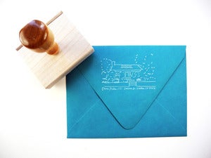 Image of Custom House Rubber Stamp
