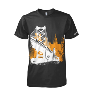 Image of Ben Franklin Bridge Tee (Black/Orange/White)