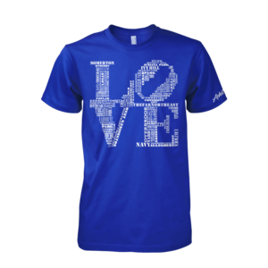 Image of Classic LOVE Tee (Blue/White)