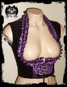 Image of Purple leopard print underbust vest Small