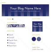 Image of blue blog graphic suite