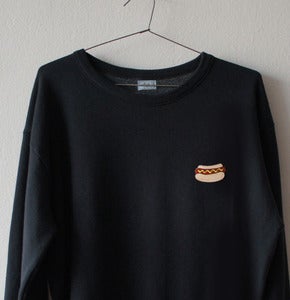 Image of HOT DOG PATCH BLACK SWEATSHIRT