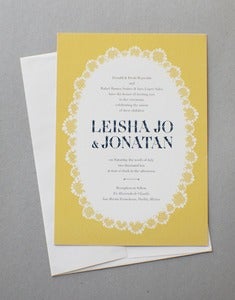 Image of spanish lace wedding invitations