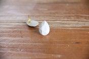 Image of Faceted Cement Rain Drop Earrings