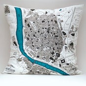 Image of Vintage SEVILLE Map 15" x15" Pillow Cover