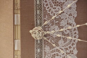 Image of Chocolate Lace Wedding Guest Book, Photo Album, Handmade, Personalized