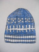 Image of Garn-kit til barnehue i mørkeblå og råhvid, Model 4a