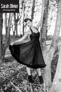 Image of Plain Black Halterneck Dress