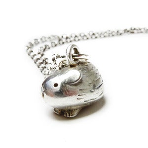 Image of Solid Silver Guinea Pig Necklace
