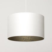Image of White silk with gold line illustration lining 