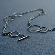 Image of loop and chain bracelet