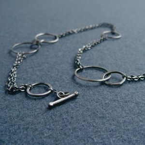 Image of loop and chain bracelet