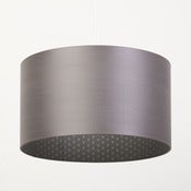 Image of Manta ray silk lampshade with silver hexagon print