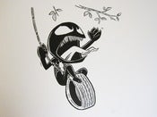 Image of Tyre Swing One Off Original B&W Ink Drawing