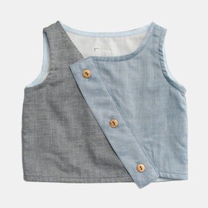 Image of Tabby Crop Top - Chambray