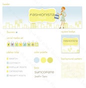 Image of fashionista blog graphic suite