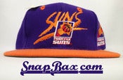 Image of Vintage Deadstock Phoenix Suns Signature AJD Backscript Snapback Hat Caap