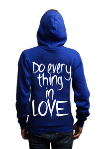 Image of Blue Zip Up Hoodie 