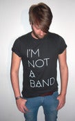 Image of I'm Not A Band - black shirt, white frontprint, boys