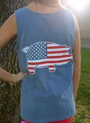 Image of Comfort Colors Patriotic Pig Tank