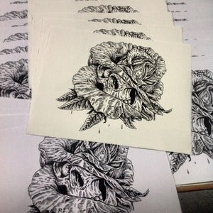 Image of Skull Rose silkscreened poster!