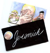 Image of SUPPORT JEREMIAH: Patch, Button and Postcard Pack!
