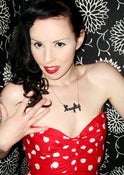 Image of Black Glitter 'Naughty' Word Necklace Kitsch Retro Naughty List Necklace 