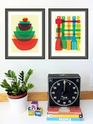 Image of Bowl & Utensil Stack - 2 Kitchen Art Giclee Print Set