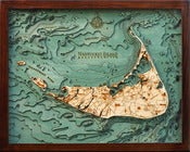 Image of Nantucket, MA Wood Map
