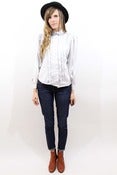 Image of silver pan blouse