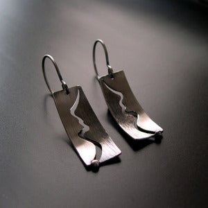 Image of Winding River Earrings, Patina