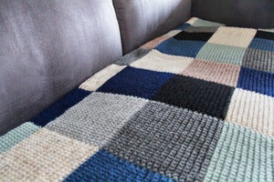 Image of Color Block Blanket in Stormy Weather