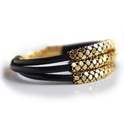 Image of Triple Stack Vintage Mesh Bracelet - Bold Gold