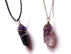 Image of Amethyst Wire Wrapped Necklace