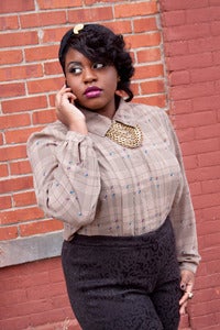 Image of Tic Tac Toe Button down top