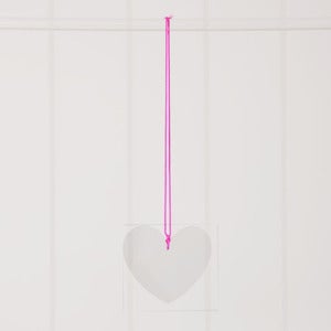 Image of I think I kinda love you - clear heart decoration