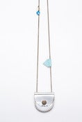 Image of Tiny Patent Silver & Baby Blue leather locket