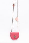 Image of Tiny Patent Coral & Blush leather locket