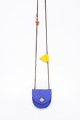 Image of Yves Klein Blue & Yellow leather locket