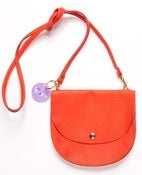 Image of Tangerine Largeish Leather Locket handbag