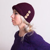 Image of Cloche Hat With Buttons