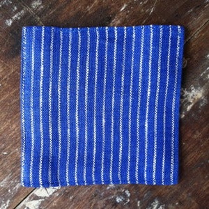 Image of Coasters: Blue Thin White Stripes