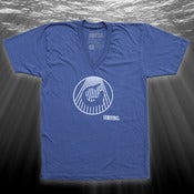 Image of Circle Logo Vee-neck, Organic (blue)