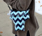 Image of Aqua Navy Chevron {*WaterProof} Rain Slicky