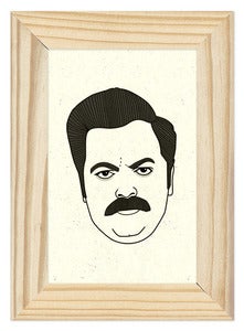 Image of 4 x 6 Ron Swanson Portrait
