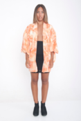 Image of 1970's Kimono with Peaches and Cream Swirl