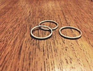 Image of Sterling Silver Hammered Stacking Ring